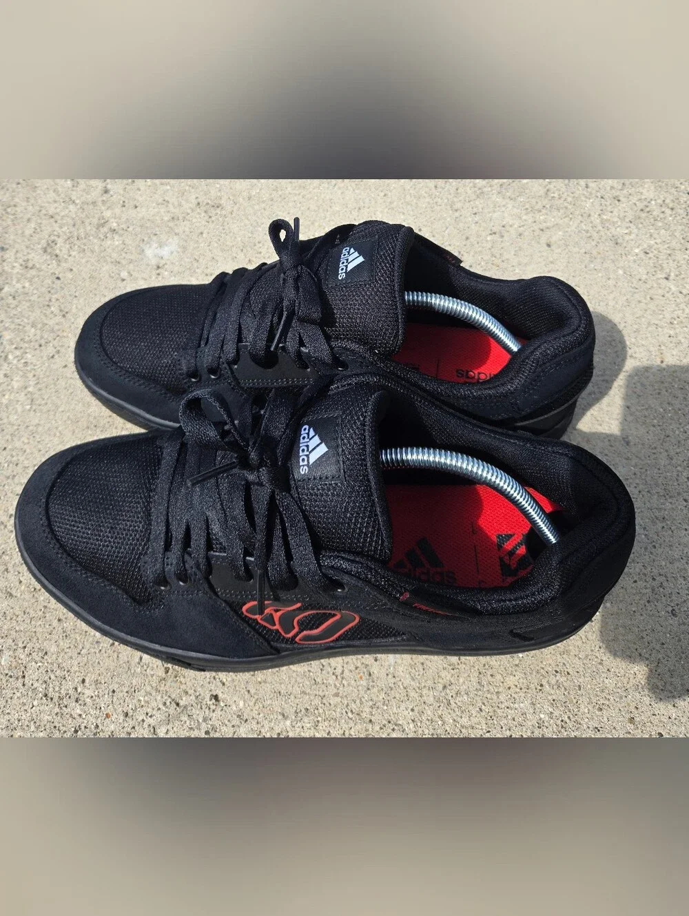 adidas Men's Black Sneakers with Red Accents